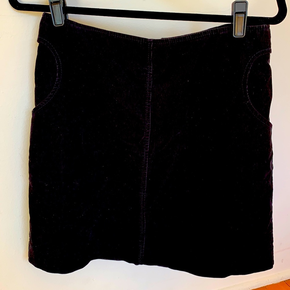 Black Corduroy mini skirt